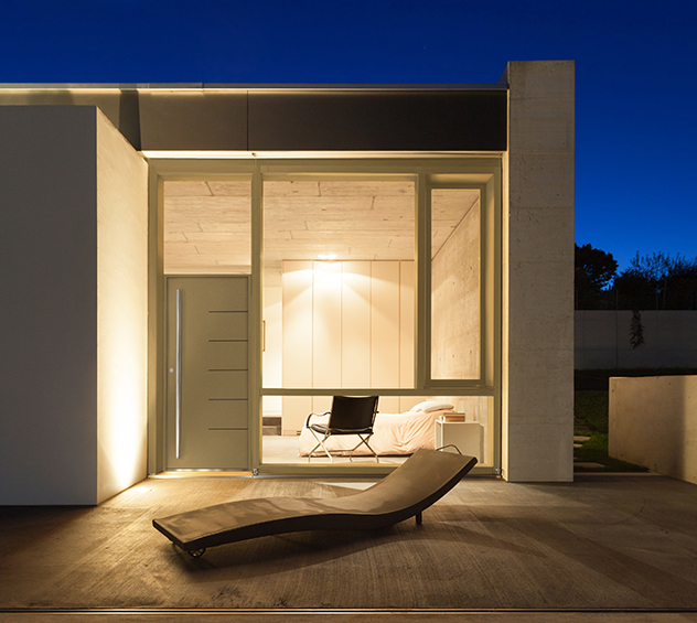 Beautiful modern house, outdoor, night